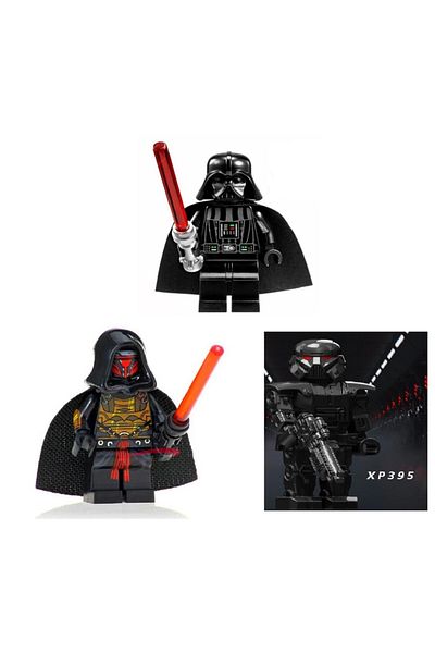 ttoysworld 3-Piece Darth Vader Clone Compatible Mini Figure