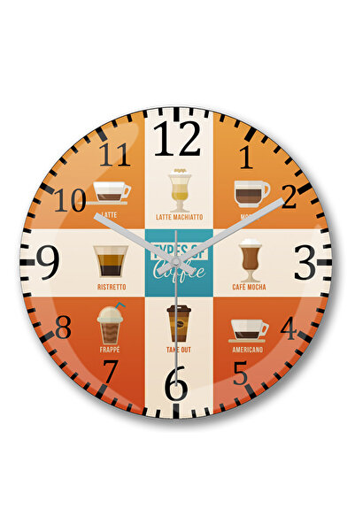 BASKI DÜNYASI Tipuri de ceasuri de perete cu cafea din sticlă autentică bombată