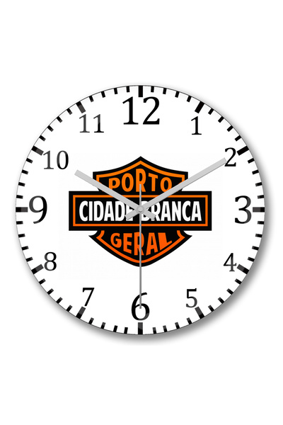 BASKI DÜNYASI Ceas de perete pentru motociclete Cidade Branca din sticlă aute...