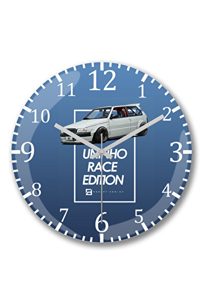 BASKI DÜNYASI Ceas de perete Uno Race Edition din sticlă autentică bombată