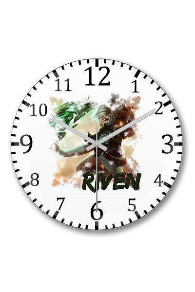 BASKI DÜNYASI ساعة حائط ريفين من الزجاج الحقيقي المنحني