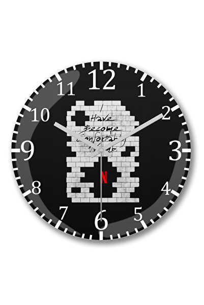 BASKI DÜNYASI ساعة حائط خاملة بشكل مريح من الزجاج الحقيقي