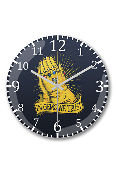 BASKI DÜNYASI إنفينيتي وور إن جيمز نحن نثق في ساعة الحائط المنحنية من الزجاج ...