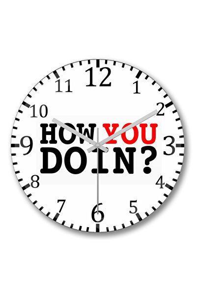 BASKI DÜNYASI ساعة حائط فريندز جوي كيف تفعل من الزجاج الحقيقي المنحني