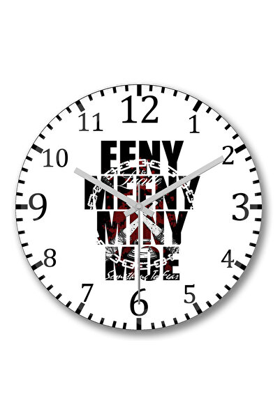 BASKI DÜNYASI ساعة حائط Eney Meeny Miny Moe1 من الزجاج الحقيقي المنحني