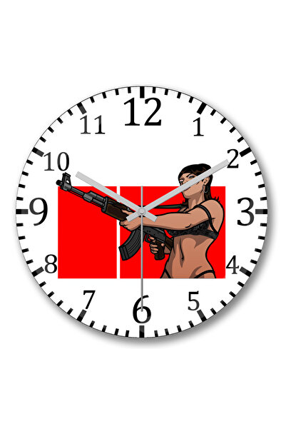 BASKI DÜNYASI Ceas de perete Archer Spray Pray din sticlă autentică bombată