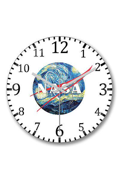 BASKI DÜNYASI Ceas de perete Nasa din sticlă autentică bombată