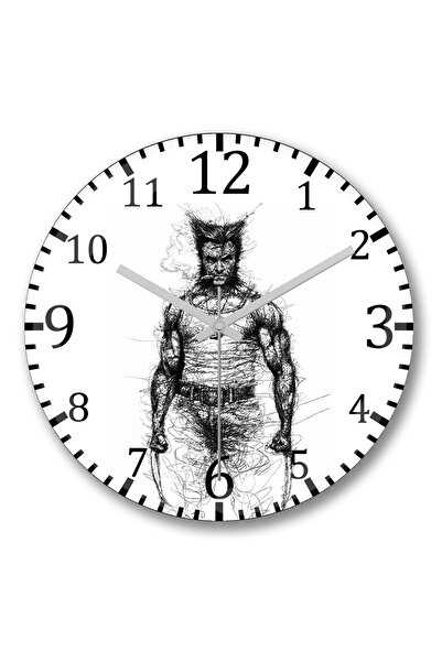 BASKI DÜNYASI Ceas de perete Wolverine din sticlă autentică bombată