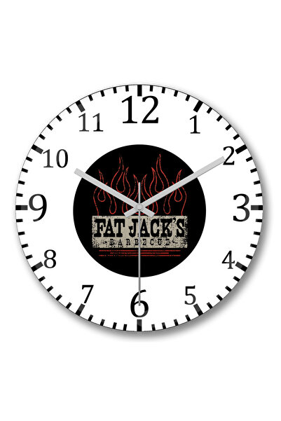 BASKI DÜNYASI Ceas de perete Fat and Thin din sticlă autentică bombată