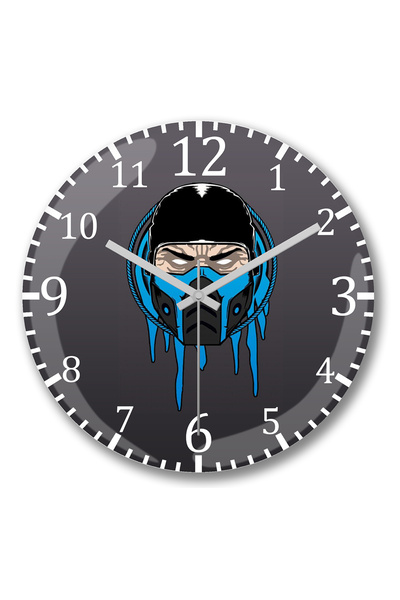 BASKI DÜNYASI ساعة حائط Sub Zero 2 من الزجاج الحقيقي المنحني