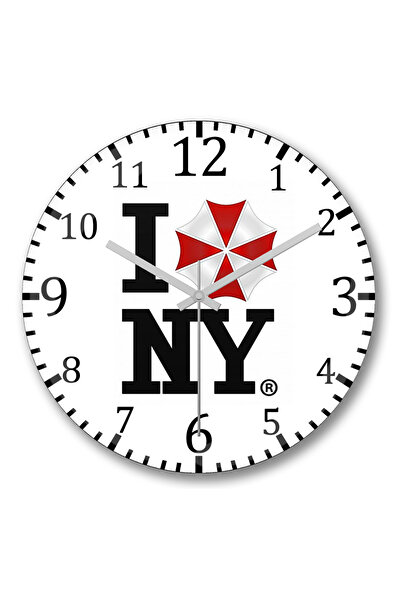 BASKI DÜNYASI ساعة حائط بمظلة من الزجاج الحقيقي المنحني