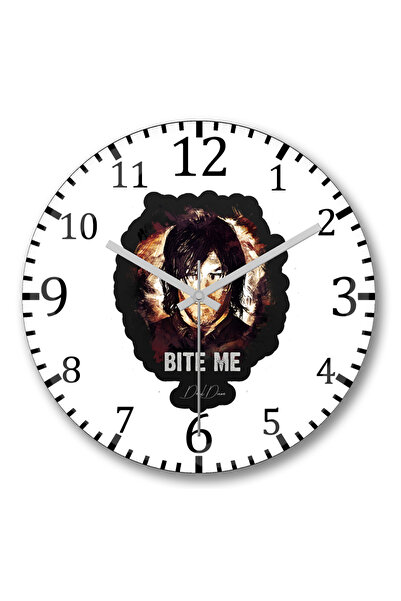 BASKI DÜNYASI Дарил Диксън The Walking Dead Стена часовник Bombeli Gercek Cam