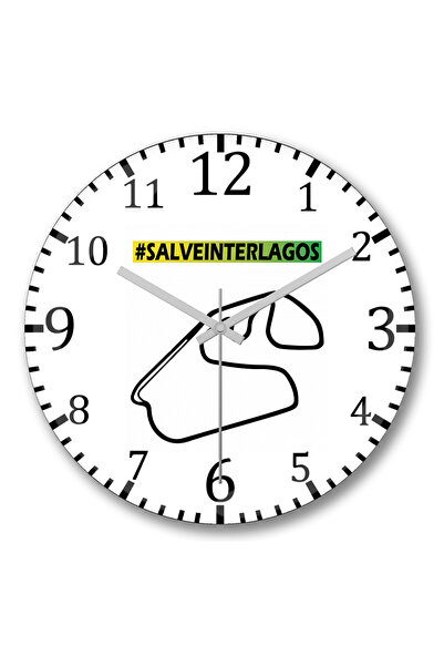 BASKI DÜNYASI Салве Интерлагос стенен часовник Bombeli от истинско стъкло