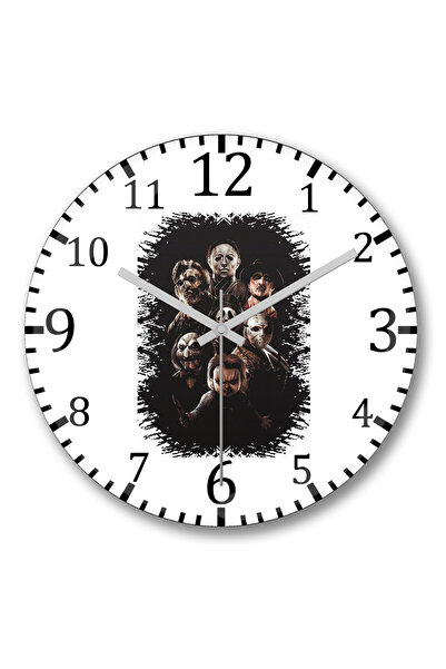 BASKI DÜNYASI ساعة حائط من الزجاج الحقيقي المنحني من Mythos do Terror