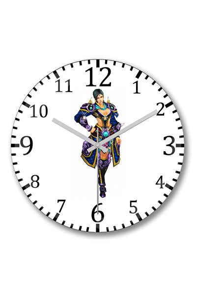 BASKI DÜNYASI ساعة حائط Metin Guerreira من الزجاج الحقيقي المنحني