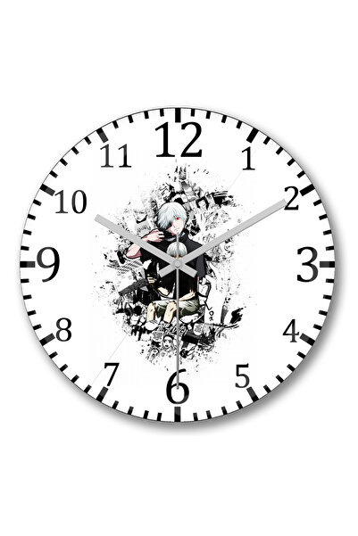 BASKI DÜNYASI Kaneki K Ediçao ساعة حائط خاصة من الزجاج الحقيقي المنحني