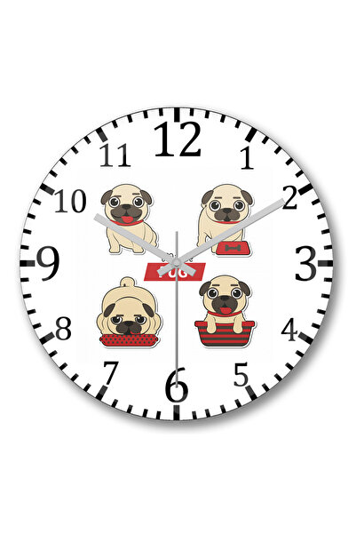 BASKI DÜNYASI ساعة حائط ماي دي بوج دوج من الزجاج الحقيقي المنحني