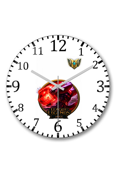 BASKI DÜNYASI Jayce LoL League Of Legends Ceas de perete din sticlă autentică...
