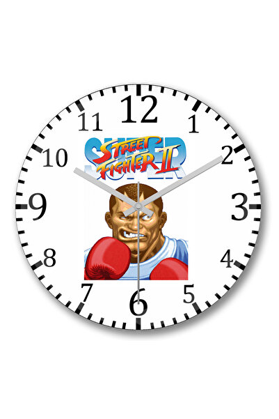 BASKI DÜNYASI ساعة حائط ستريت فايتر 2 بالروج من الزجاج الحقيقي