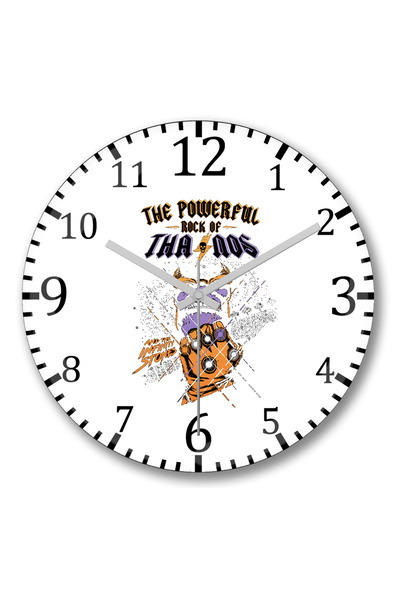 BASKI DÜNYASI Ceas de perete Rock Of Thanos din sticlă autentică bombată