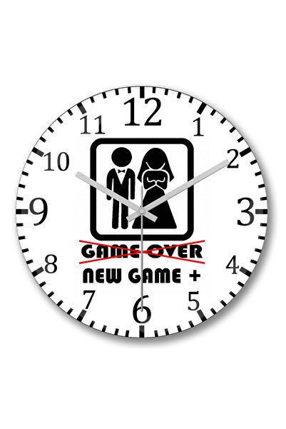 BASKI DÜNYASI Ceas de perete New Game din sticlă autentică bombată
