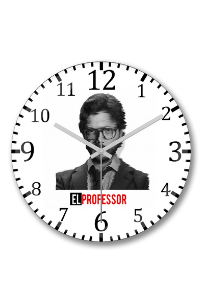 BASKI DÜNYASI La Casa de Papel Ρολόι τοίχου Προφοράς Πόλιτσιον Κυριαρχικό Γυαλί