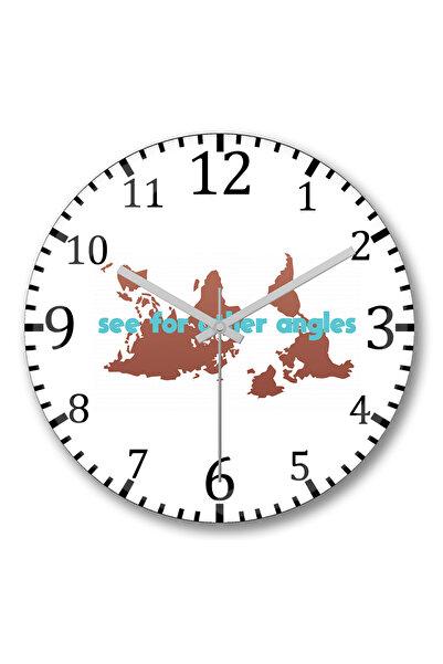 BASKI DÜNYASI انظر إلى زوايا أخرى لساعة الحائط المنحنية من الزجاج الحقيقي