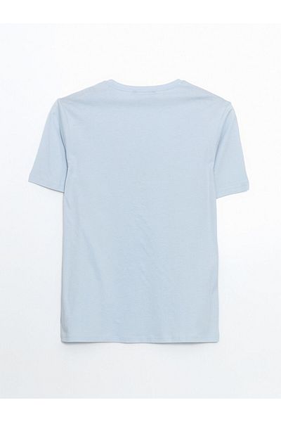 LC Waikiki Tricou pentru bărbați din bumbac pieptănat imprimat cu gât crew din sezonul nou - S5N009Z8