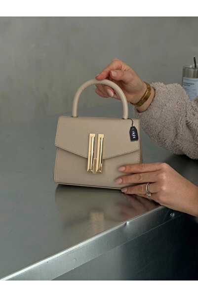 Night Geantă de mână și de umăr pentru femei Montanna Model Light bej-gri