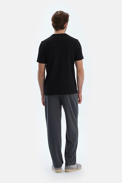 Dagi Μπλουζάκι με μαύρο Silk Finish Interlock Crew Neck