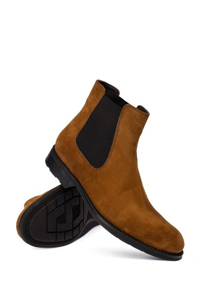 Deery Hakiki Süet Tarçın Rengi Erkek Chelsea Bot