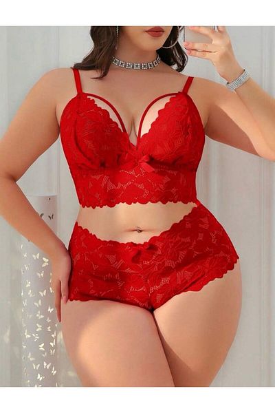 KadifemShe Plus Size Lace Set
