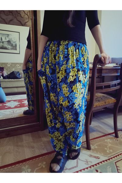hoaryage Pânză de presiune din viscoză, cu modele florale, cu buzunare, 100% bumbac