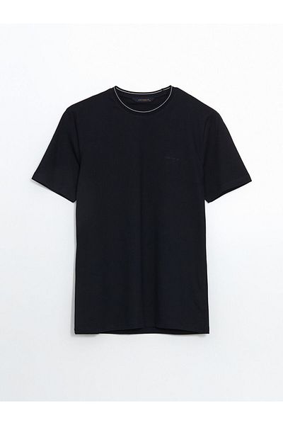 LC Waikiki SOUTHBLUE Herren-T-Shirt mit Rundhalsausschnitt und Aufdruck