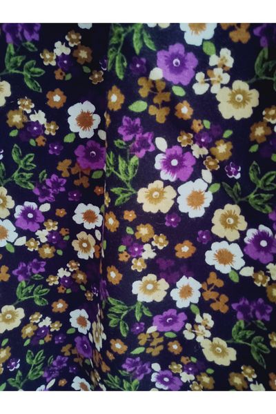 hoaryage Pıtır Floral FLANEL DIVIDIN SHALVAR PANTS 100% COTTON