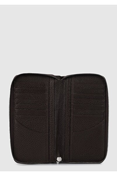 Carrera Coffee Car006 Πορτοφόλι από γνήσιο δέρμα καφέ