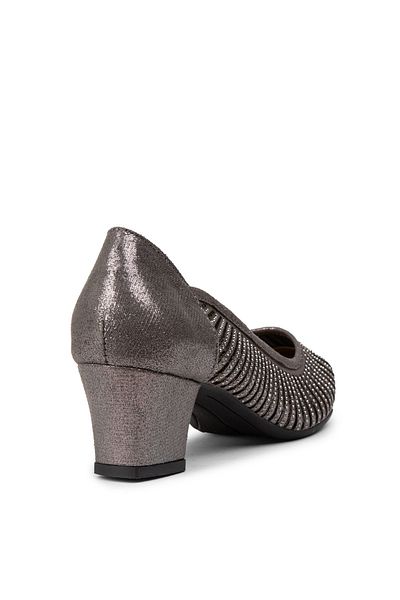 Deery Pantofi cu toc pentru femei de culoare platină