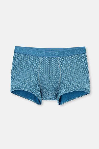 Dagi Blaugrüne 4210 3-teilige gemusterte Micro-Modal-Boxershorts