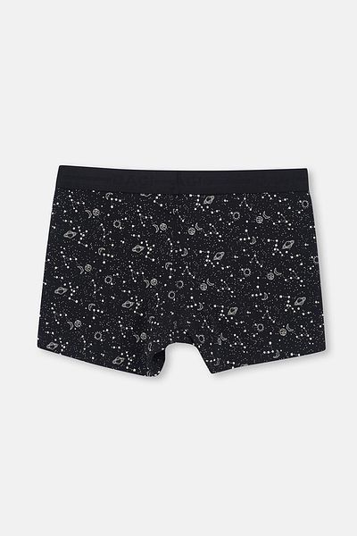 Dagi Schwarze 5210-Boxershorts aus gemusterter Baumwolle