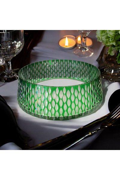 AYZ HOME Colorful Cutting Crystal Salad Presentation Bowl Large Size