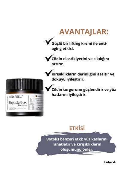 Medipeel Peptide-tox Bor Cream 50 ml Peptit Kompleksi Içeren Krem M0075