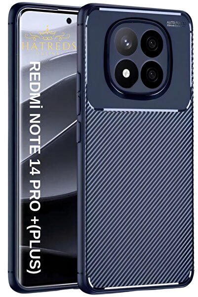 Hatreds Xiaomi Redmi Note 14 Pro Plus Uyumlu Kılıf Karbon Tasarımlı Kamera Çı...