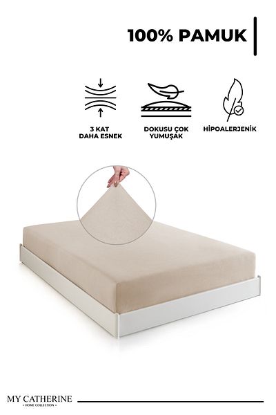 My Catherine 100% Cotton Combed Cotton Fabric - Single Double and Oversized Fitted Sheet