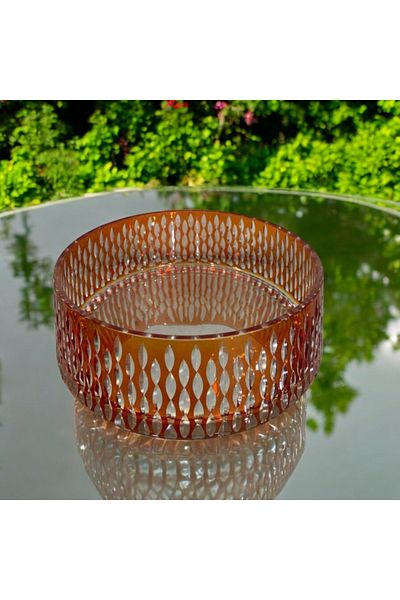 AYZ HOME Colorful Cutting Crystal Salad Presentation Bowl Large Size