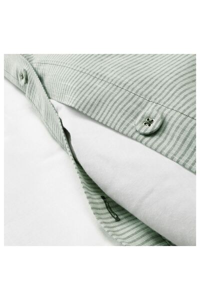 IKEA BERGPALM
tek kişilik nevresim seti, çizgili yeşil, 150x200/50x60 cm