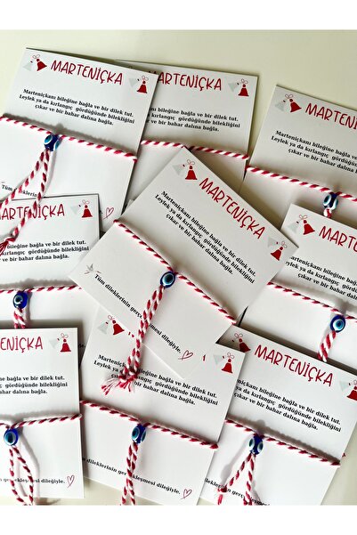 EKAYCE سوار Marteniçka 10 قطع من خرز عين الشر قابل للتعديل سوار Marteniçka با...