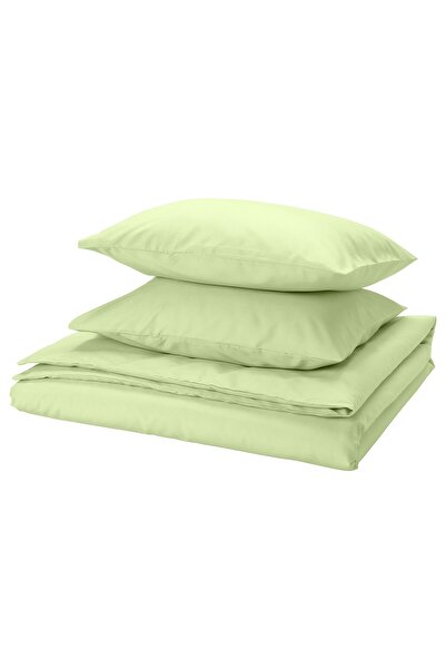 IKEA Set cuvertură de pilota dublă, Verde deschis 240x220/50x60 cm