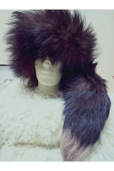 hoaryage Pălărie unisex cu coadă de lup lup Bork Heart