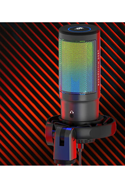 solutions technology Mikrofon Profesyonel Mic Canlı Akış Twitch, Youtuber, Gamer, Tiktok, Yayıncı Usb Mikrofon Seti