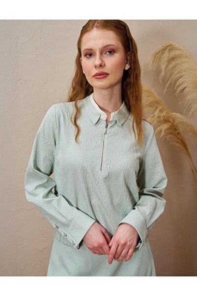 Kayra Seersucker Skirt Suit Ice Green